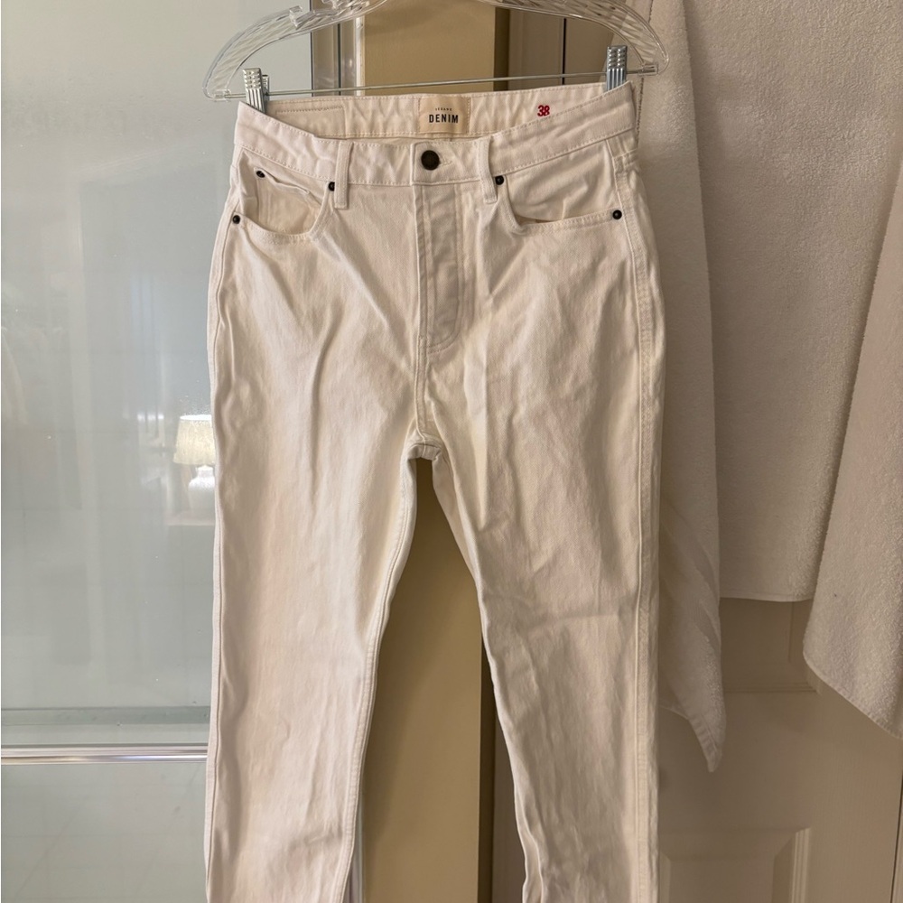 Sezane White Denim Pants